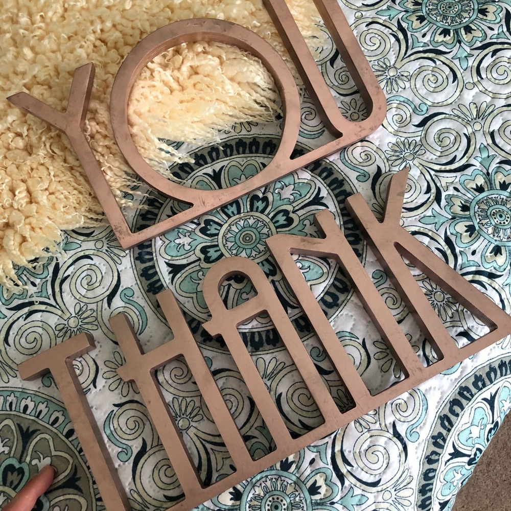 Art Deco wedding “thank you” sign